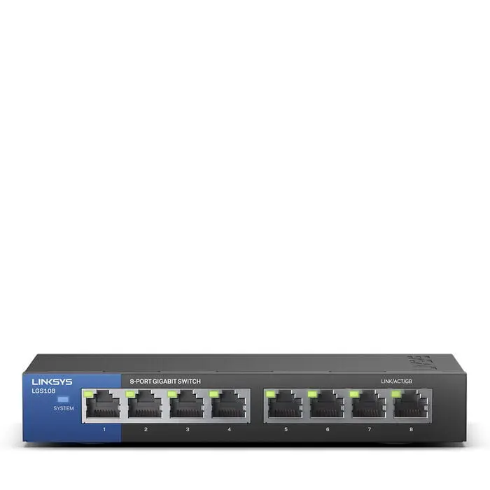 Linksys LGS108 8-Port Gigabit Unmanaged Network Switch