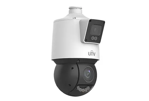 Uniview 4MP+4MP 25X ColorHunter MultiView Dual-Light Network PTZ Camera Supports Sound and Light Warning