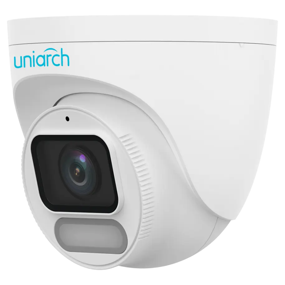 Uniarch 2MP ColorHunter Wise ISP Fixed Warm Light Turret Network Camera Built in Mic