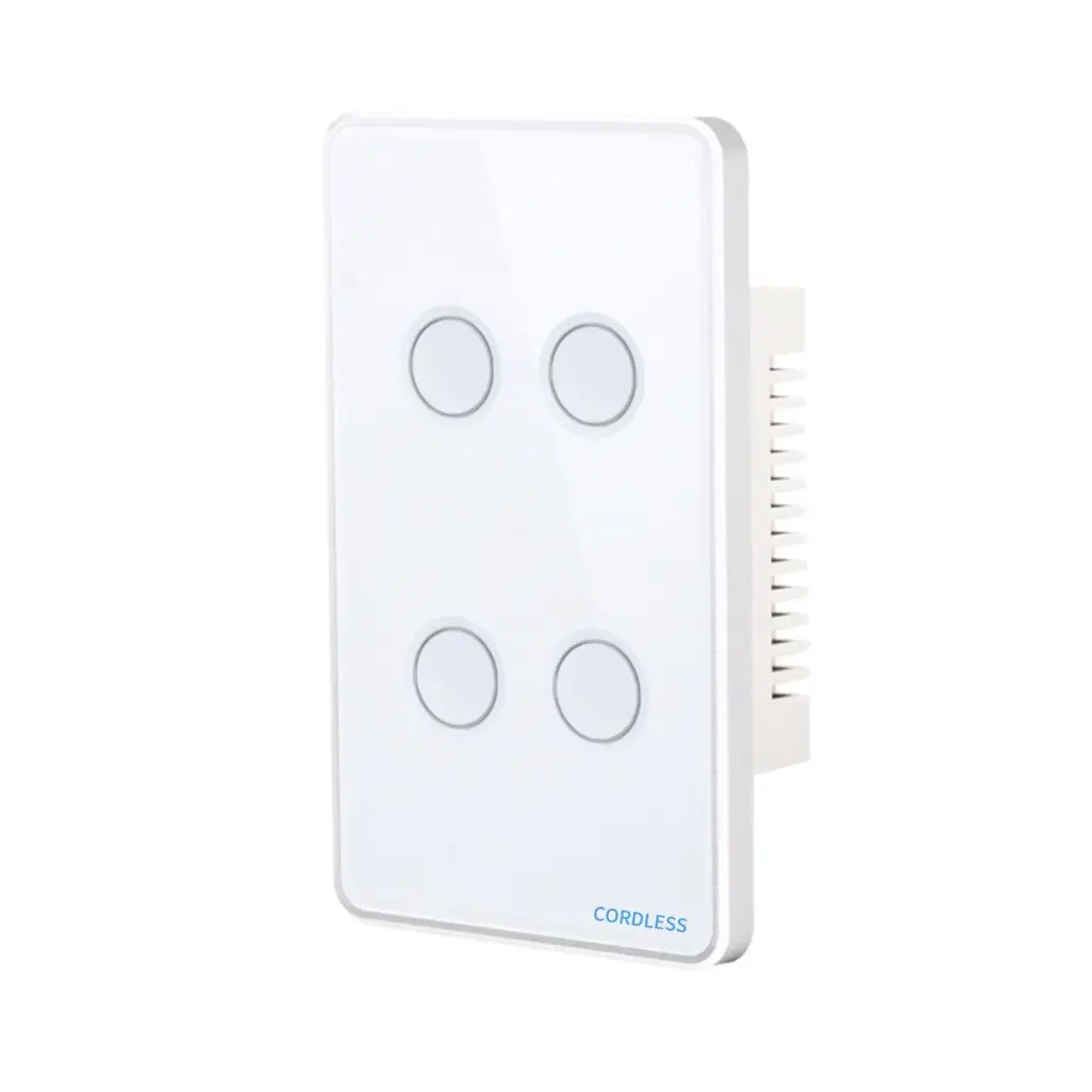 Cordless Smart Touch Wall Switch 4 Gang (Groove)