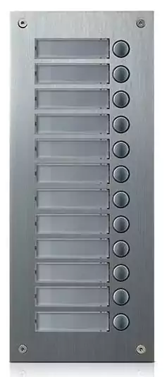12 Buttons Audio Outdoor Aluminum Slave Panel