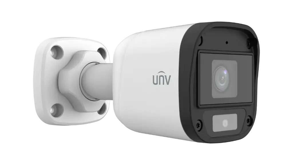 Uniview 2MP ColorHunter Fixed Warm Light Bullet Analog Camera Built-in Mic