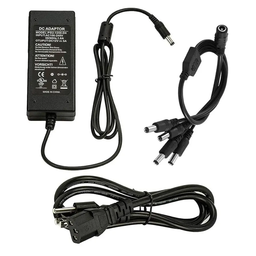 Adabtor 12V 5A 4Way Splitter 