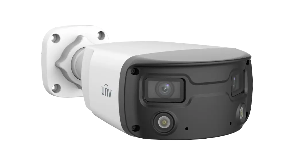 Uniview 4MP ColorHunter OmniView Fixed Warm Light Bullet Network Camera Built-in dual-mic and speaker