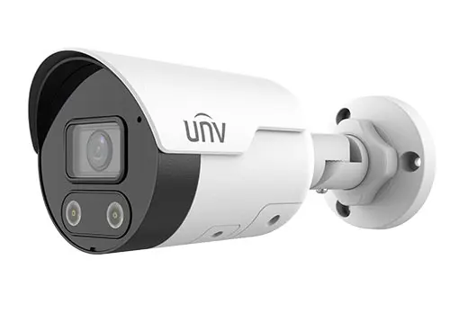 Uniview 2MP HD ColorHunter Mini IR Fixed Bullet Network Camera Built-in Mic & Speaker