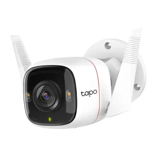 [Tapo C320WS] Tapo 4MP Outdoor Wi-Fi Camera Full-Color Wired or Wireless Networking Two-Way Audio
