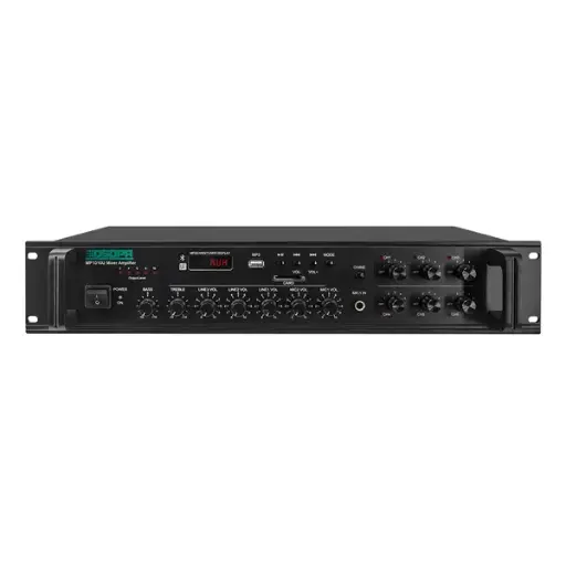 [MP310U] DSPPA 120W 6 Zones Paging and Music Mixer Amplifier With SD/USB/FM & Individual Volume Control