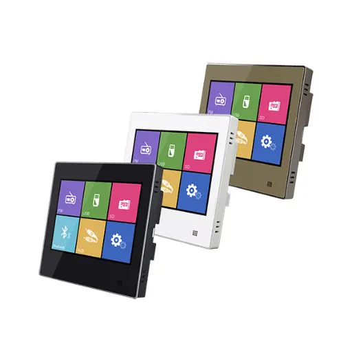 [DM837B] DSPPA 2x10W Touch Screen Wall Mount Music Amplifier With FM/SD/Bluetooth/AUX