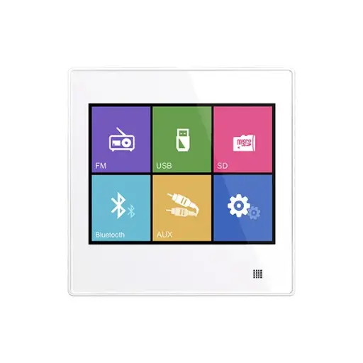 [DM837W] DSPPA 2x10W Touch Screen Wall Mount Music Amplifier With FM/SD/Bluetooth/AUX