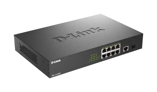 [DGS-1010MP] D-Link 8-Port Gigabit Unmanaged PoE Switch With 1 Port Gigabit For Uplink and 1 Port SFP, With 125W PoE Power Budget