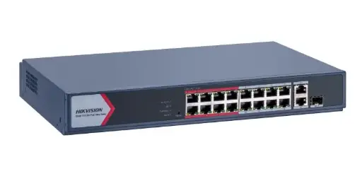 [DS-3E1318P-EI/M] Hikvision 16 Port Fast Ethernet Smart POE Switch Up To 300m Long Range PoE Transmission
