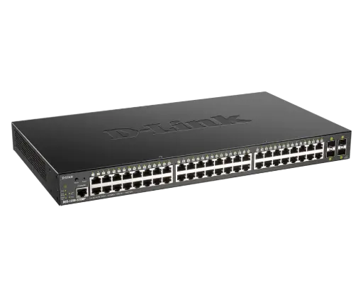 [DGS-1250-52XMP] D-Link 48-Port Gigabit POE ( 48 POE – 370 watts ) + 4*10G SFP Ports Smart Switch / DGS-1250-52XMP